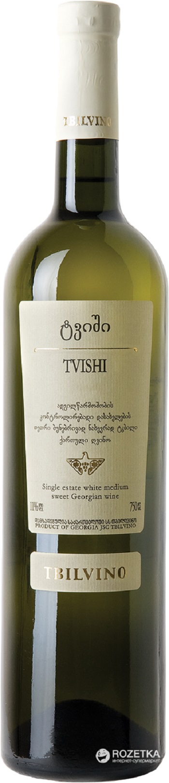 "Tbilvino" - wine / tvishi white semi sweet / 0.75 l
