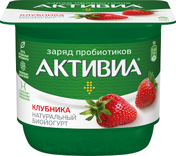 Activia - yogurt with strawberry / Danone / 125 gr