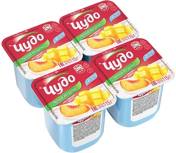 Yogurt / Chudo / Peach-Mango (2.5%) 115 gr