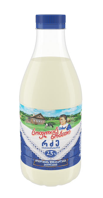სოფლის ნობათი - პასტერიზებული რძე 2.5% 1ლ