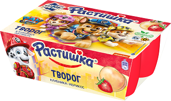 Danone Rastishka - Yogurt with strawberries, apricots45gr