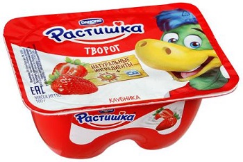 Rastishka - cottage cheese / Strawberry / 100 gr