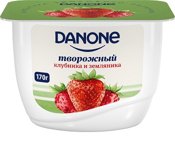 Danoni - economical strawberry cottage cheese 170 gr