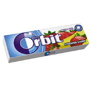 Chewing gum / Orbit / strawberry, banana / 13.6 gr