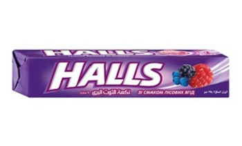 Chewing candy / Halls with forest berry flavor / 33 gr