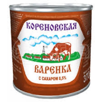 Condensed milk / Korenovskaya / boiled / tin 370 gr