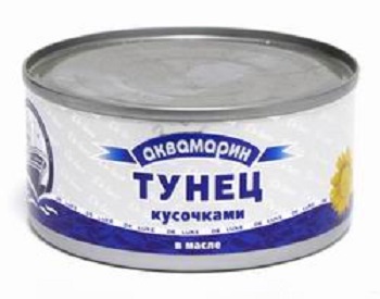 Canned fish / akvamarin in oil Tuna / 180 gr