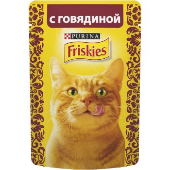 "Friskies" - Cat food, Beef 85gr