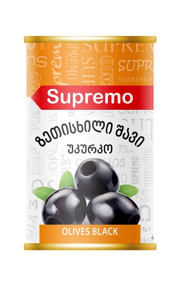 Supremo - Black Pitted Olive 290gr