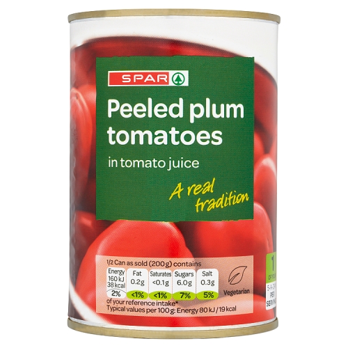 Chopped tomatoes / Spar / 780 gr