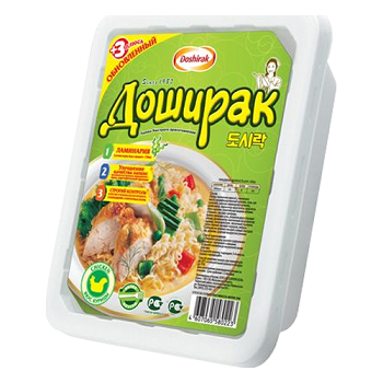 Soup / Doshirak on a plate chicken / 90 gr