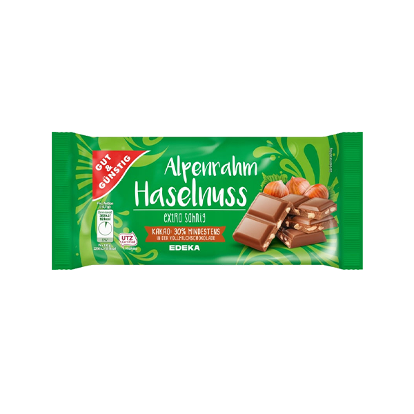 Gut&Günstig - Chocolate Bar, nuts 100gr