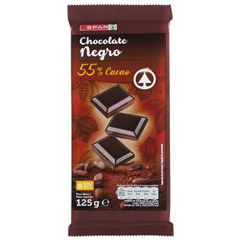 სპარი - შოკოლადის ფილა 55 % კაკაო 125 გრ