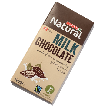 Chocolate bar with milk / SPAR / natural, organic / 100 gr