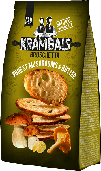 Sukhari / bruschetta with mushrooms and butter - Krambals / 70 gr.