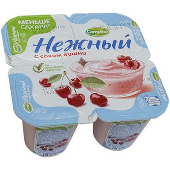 Yogurt product / campina/ with cherry juice (1.2%) 100 gr