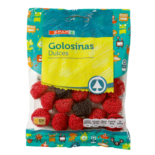 Chewing candy / SPAR giant raspberry balls / 150 gr