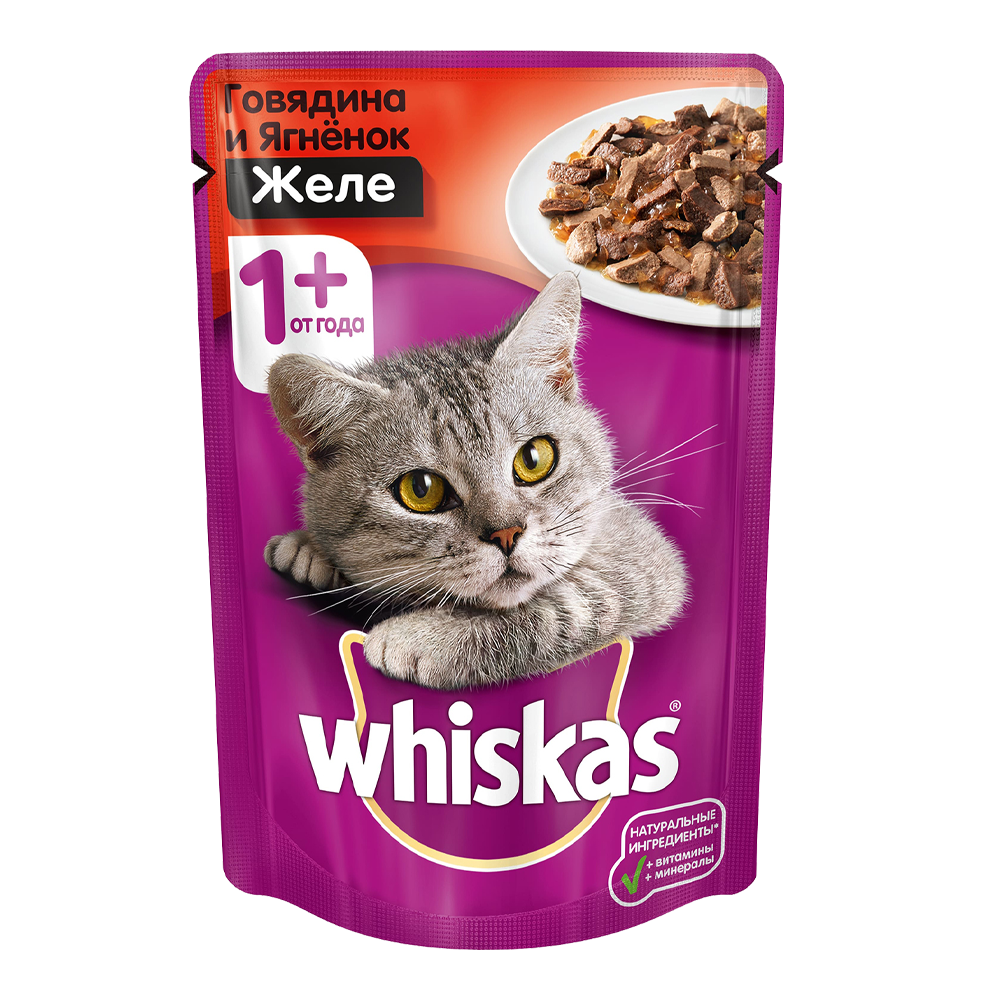 Cat food / Whiskey jelly Beef and lamb / 75 gr